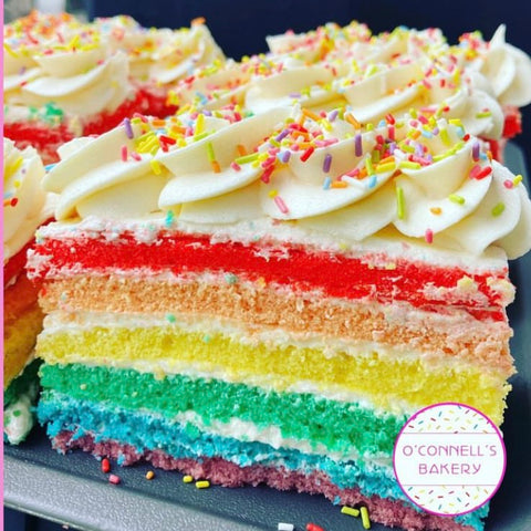 Cake Wedge - Rainbow Sponge (UK)