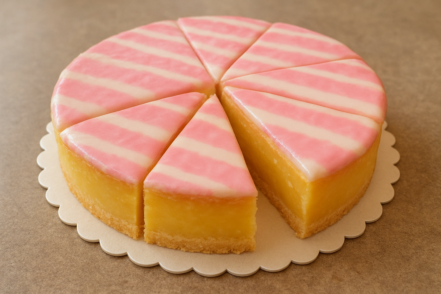 Cheery Bakewell Custard Slice Cake - Alternative Cake