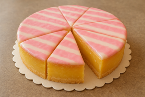Cheery Bakewell Custard Slice Cake - Alternative Cake