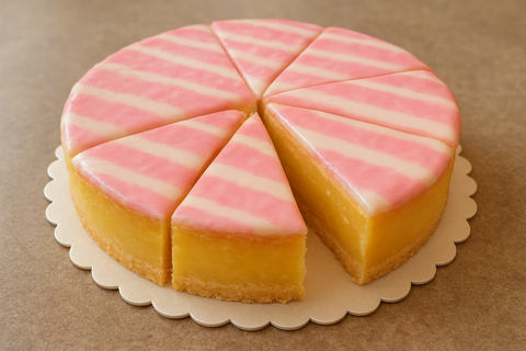 Cheery Bakewell Custard Slice Cake - Alternative Cake